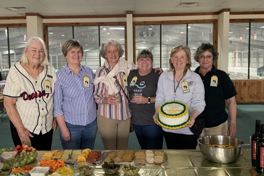 HPOY anniversary celebration attendees. Left to right: Left to Right: Sarah Jane Martin, Sherry Arndt, Leigh Olejer, Arlene Gaitan, Bess Bruton, and Carolyn VandenBerg.